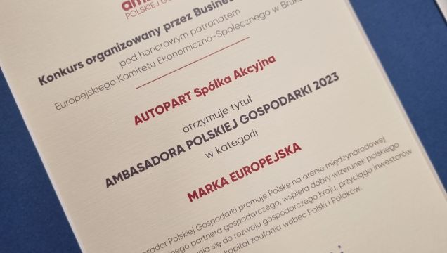 W gronie Ambasadorów Polskiej Gospodarki